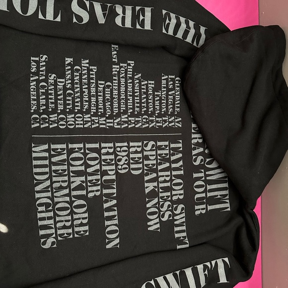 Taylor Swift Eras Tour Black Hoodie Small - Picture 6 of 12
